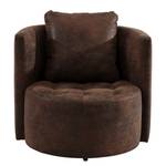 Fauteuil Timboan Microfibre Goda: Marron bison - Avec repose-pieds