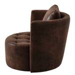 Fauteuil Timboan Microvezel Goda: Bizonbruin - Met hocker