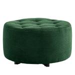 Fauteuil Timboan Velours côtelé Poppy: Vert sapin - Avec repose-pieds