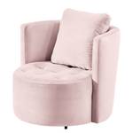 Fauteuil Timboan Velours Blonda: Rose vieilli - Avec repose-pieds