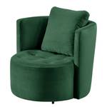 Fauteuil Timboan Velours Blonda: Vert sapin - Avec repose-pieds