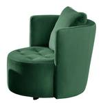 Fauteuil Timboan Velours Blonda: Dennengroen - Met hocker