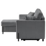 Ecksofa Engele mit Longchair Samt Onoli: Anthrazit