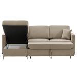 Ecksofa Engele mit Longchair Microfaser Sole: Taupe