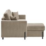 Ecksofa Engele mit Longchair Microfaser Sole: Taupe