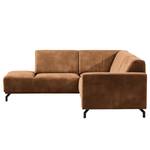 Ecksofa Makata mit Ottomane Microfaser Bice: Nougat