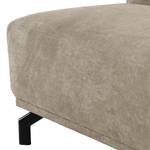 Ecksofa Makata mit Ottomane Microfaser Sole: Taupe