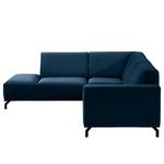 Ecksofa Makata mit Ottomane Samt Blonda: Marineblau