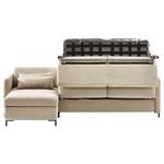 Ecksofa Ulanula mit Schlaffunktion Webstoff Cieli: Beige - Ecke davorstehend links