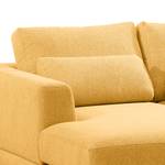 Ecksofa Aniaro Webstoff Maila: Gelb - Longchair davorstehend links - Buche