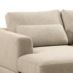 Ecksofa Aniaro Webstoff Maila: Beige - Longchair davorstehend links - Buche