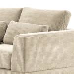 Ecksofa Aniaro Cordstoff Poppy: Beige  - Longchair davorstehend links - Aluminium