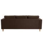 Ecksofa MAISON 2-Sitzer mit Longchair Webstoff - Webstoff Inas: Braun - Longchair davorstehend links