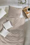 Parure de lit en flanelle fine Smooth Coton - Marron - 135 x 200 cm