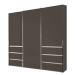 Schwebetürenschrank Malibu Glastür Havanna - 246 x 217 cm