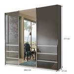 Schwebetürenschrank Malibu Spiegeltür Havanna - 246 x 217 cm - 2 Glastüren