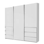 Schwebetürenschrank Malibu Glastür Weiß - 246 x 236 cm