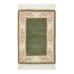 Vloerkleed Delia wol - Groen/beige - 40 x 60 cm