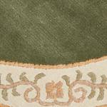 Vloerkleed Delia rond wol - Groen/beige