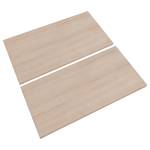 Tablettes rétractables Paremo - Lot de 2 Placage en bois véritable - Chêne clair