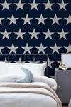 Vliesbehang Stars vlies - donkerblauw