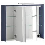 Armoire de toilette éclairée Lovis Bleu foncé - Largeur : 75 cm