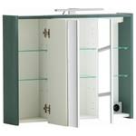 Armoire de toilette éclairée Lovis Vert foncé - Largeur : 75 cm