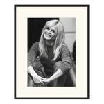 Tableau déco Brigitte Bardot Smiling Hêtre massif / Plexiglas - Noir - 63 x 83 cm