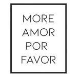 Afbeelding More Amor Por Favor massief beukenhout/acrylglas - zwart - 42 x 52 cm