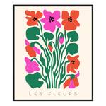 Afbeelding Les Fleurs I Love massief beukenhout/acrylglas - zwart - 52 x 62 cm