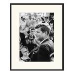 Bild John F. Kennedy Buche Massiv / Acrylglas - Schwarz - 63 x 83 cm