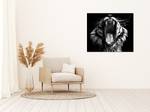 Quadro di metallo Black & White Tiger Alluminio - Grigio - 50 x 60 cm