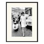 Bild Audrey in Rome Buche Massiv / Acrylglas - Schwarz - 73 x 93 cm