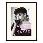 Tableau déco Call me Maybe Hêtre massif / Plexiglas - Noir - 73 x 93 cm