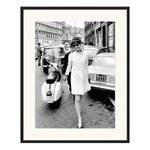 Bild Audrey in Rome Buche Massiv / Acrylglas - Schwarz - 42 x 52 cm