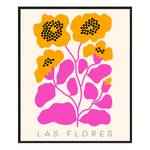 Quadro Las Flores Faggio massello / Vetro acrilico - Nero - 52 x 62 cm