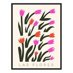 Bild I Love Las Flores Buche Massiv / Acrylglas - Schwarz - 63 x 83 cm