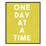 Quadro One Day at a Time Faggio massello / Vetro acrilico - Nero - 52 x 62 cm