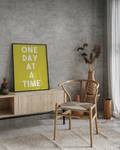 Afbeelding One Day at a Time massief beukenhout/acrylglas - zwart - 52 x 62 cm