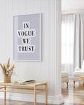 Afbeelding In Vogue We Trust massief beukenhout/acrylglas - wit - 73 x 93 cm