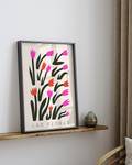 Bild I Love Las Flores Buche Massiv / Acrylglas - Schwarz - 32 x 42 cm