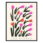 Bild I Love Las Flores Buche Massiv / Acrylglas - Schwarz - 42 x 52 cm