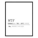 Quadro WTF Definition Faggio massello / Vetro acrilico - Nero - 42 x 52 cm