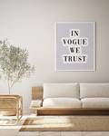 Afbeelding In Vogue We Trust massief beukenhout/acrylglas - wit - 52 x 62 cm