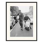 Quadro Clint Eastwood Takes a Skateboard Faggio massello / Vetro acrilico - Nero - 42 x 52 cm