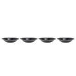 Assiettes à soupe Yoko - Lot de 4 Porcelaine - Noir