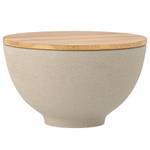 Schale Lee Keramik / Massivholz Bamboo - Beige - Durchmesser: 20 cm