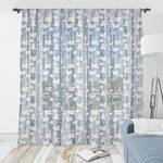 Kant-en-klaargordijn Bloemen Mix set 2 polyester - Hoogte: 135 cm