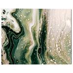 Metalen afbeelding Green Fluid Marble 40 x 50 x 0.5 cm