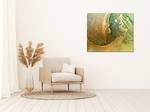 Quadro di metallo Kelly Green Marble Art Alluminio - Multicolore